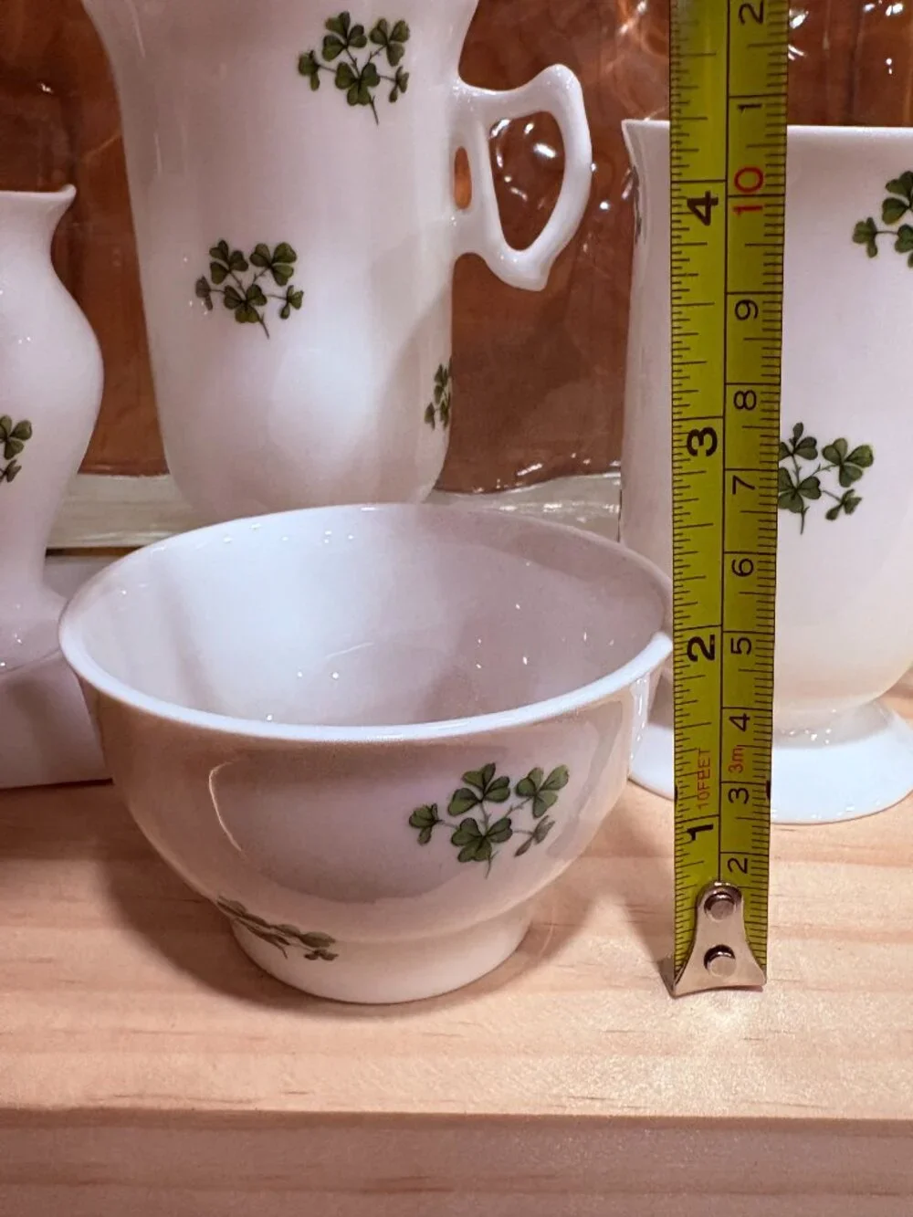 Royal Tara Shamrock - Fine Bone China - Ireland 4 Pc Creamer, Sugar, and Mugs